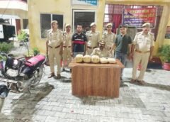 झांसी में 8 किलो गांजा के साथ दो युवक गिरफ्तार, मोटरसाइकिल भी जब्त; समथर पुलिस की कार्रवाई