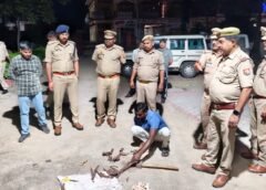 झांसी में पुराने मुकदमों का मालखाना साफ, 11 मामलों में बरामद अवैध असलहों को किया गया नष्ट