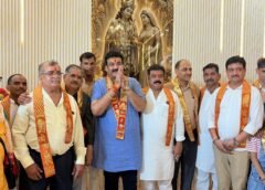 डॉ. संदीप ने मां दुर्गा की आरती कर लिया आशीर्वाद, भगवान श्रीराम की बारात का किया स्वागत…….